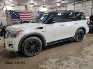 2018 Nissan Armada Platinum with VIN JN8AY2NE0J9730294, listed as a Copart auction lot 47524605 with 154,265 mi miles and Salvage Title. Bid and sale history available at carsss.com. Image 1.