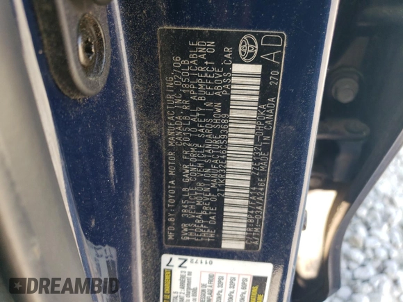 2006 Toyota Matrix STD with VIN 2T1KR32E46C593689, listed as a Copart auction lot 55286635 with 191,719 mi miles and Clean Title. Bid and sale history available at carsss.com. Image 12.