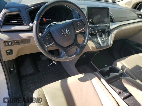 2021 Honda Odyssey EX-L with VIN 5FNRL6H73MB012878, listed as a Copart auction lot 47391225 with 67,843 mi miles and Salvage Title. Bid and sale history available at DreamBid. Image 8.