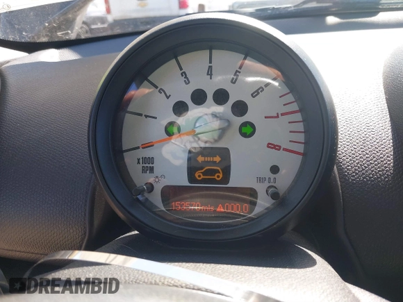 2013 MINI Countryman S ALL4 with VIN WMWZC5C51DWP30972, listed as a IAAI auction lot 40574307 with 153,570 mi miles and . Bid and sale history available at DreamBid. Image 7.