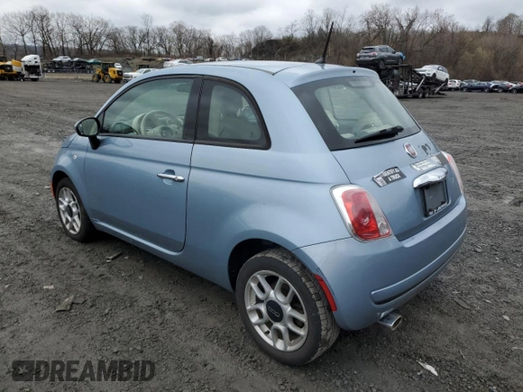2015 FIAT 500 Pop with VIN 3C3CFFAR9FT555959, listed as a Copart auction lot 52739165 with 91,867 mi miles and Clean Title. Bid and sale history available at carsss.com. Image 2.