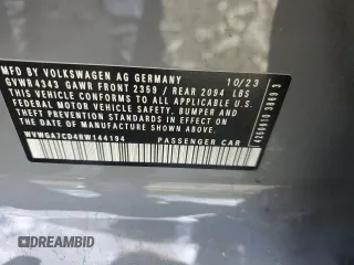 2024 Volkswagen GTI S с VIN WVWGA7CD4RW144194, выставлен на аукционе Copart как лот 55313855 с пробегом 16 069 миль миль и Списание • Salvage title. История ставок и продаж доступна на DreamBid. Изображение 12.