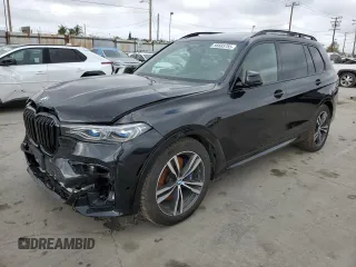 2020 BMW X7 M50i z VIN 5UXCX6C04L9B99921, wystawiony jako Copart lot #56665755 z przebiegiem 63 328 mil mil oraz Szkoda całkowita • Salvage title. Historia ofert i sprzedaży dostępna na DreamBid. Obrazek 1.