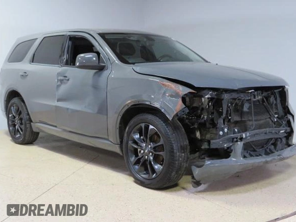 2020 Dodge Durango GT Plus with VIN 1C4RDHDG5LC130263, listed as a Copart auction lot 55143725 with 34,595 mi miles and Salvage Title. Bid and sale history available at carsss.com. Image 1.