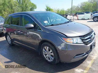2014 Honda Odyssey EX-L z VIN 5FNRL5H64EB031085, wystawiony jako IAAI lot #42061107 z przebiegiem 171 605 mil mil oraz . Historia ofert i sprzedaży dostępna na DreamBid. Obrazek 1.