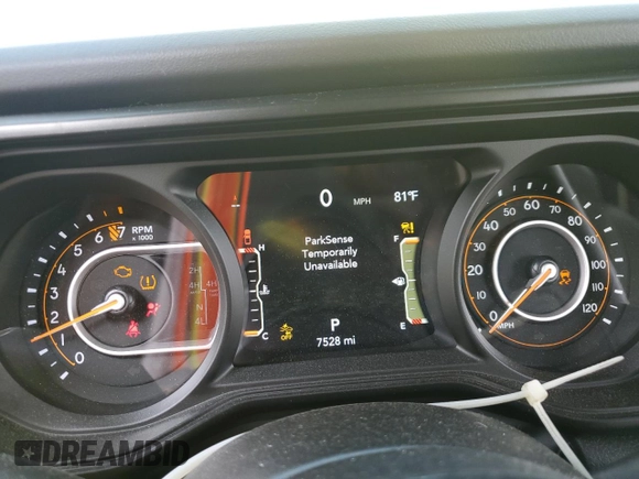 2024 Jeep Gladiator Mojave X with VIN 1C6JJTEG8RL104585, listed as a Copart auction lot 54528735 with 7,528 mi miles and Salvage title. Bid and sale history available at DreamBid. Image 9.