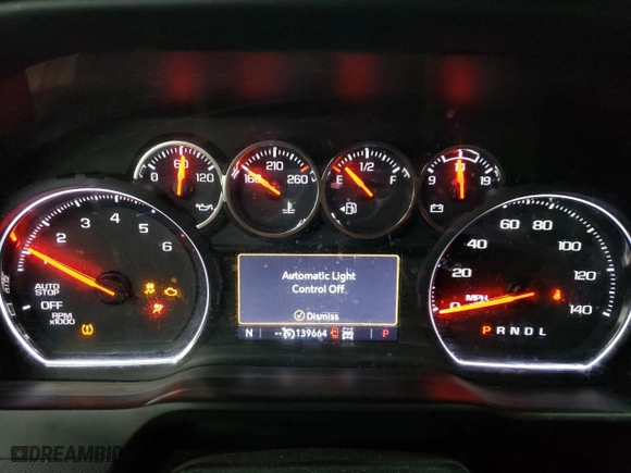 2020 Chevrolet Silverado 1500 LT with VIN 3GCUYDED4LG282771, listed as a Copart auction lot 85280594 with 139,664 mi miles and Salvage Title. Bid and sale history available at carsss.com. Image 9.