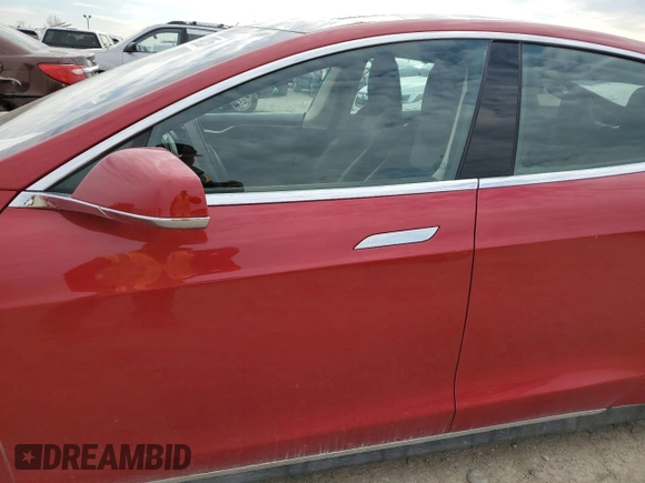 2015 Tesla Model S 85D with VIN 5YJSA1H20FF098488, listed as a Copart auction lot 50399335 with Not Provided miles and Salvage Title. Bid and sale history available at carsss.com. Image 7.