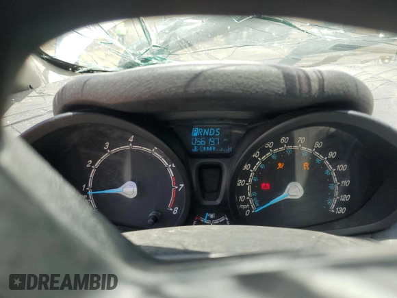 2019 Ford Fiesta S with VIN 3FADP4AJ8KM130044, listed as a Copart auction lot 59576795 with 56,197 mi miles and Salvage title. Bid and sale history available at DreamBid. Image 9.