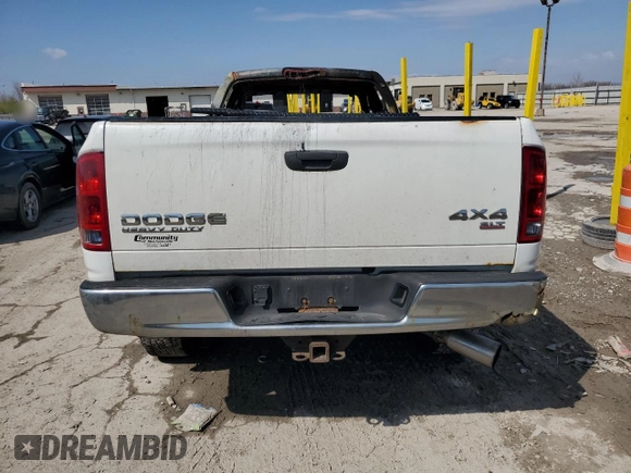 2004 Dodge 2500 SLT with VIN 3D7KU28C64G126913, listed as a Copart auction lot 52703375 with Not Provided miles and Non Repairable. Bid and sale history available at DreamBid. Image 6.