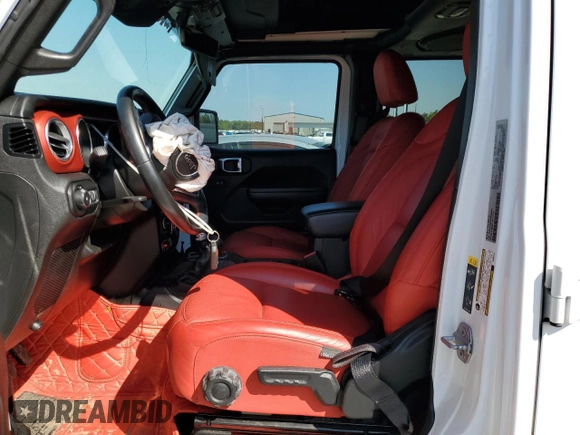2021 Jeep Wrangler Unlimited Rubicon with VIN 1C4HJXFN3MW634045, listed as a Copart auction lot 52684805 with 34,133 mi miles and Clean Title. Bid and sale history available at DreamBid. Image 7.