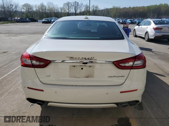 2018 Maserati Quattroporte S GranLusso z VIN ZAM56YPL9J1274095, wystawiony jako Copart lot #52612165 z przebiegiem 174 469 mil mil oraz Czysty tytuł • Clean title. Historia ofert i sprzedaży dostępna na DreamBid. Obrazek 6.