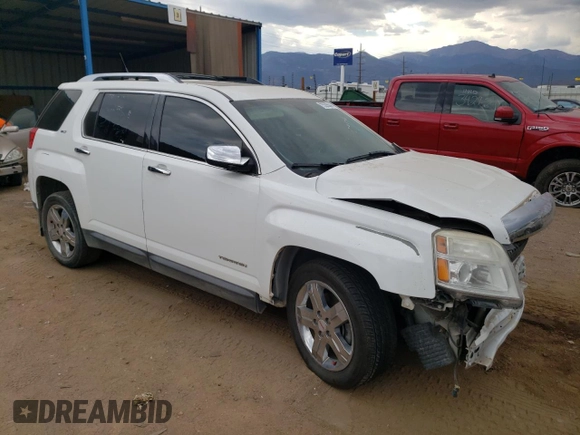 2012 GMC Terrain SLT-1 with VIN 2GKFLVEKXC6242660, listed as a Copart auction lot 75205044 with Not provided miles and Salvage title. Bid and sale history available at DreamBid. Image 4.
