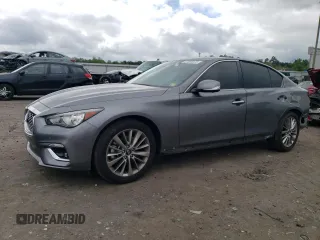 2024 Infiniti Q50 Luxe with VIN JN1EV7BR1RM630419, listed as a Copart auction lot 57086025 with 9,990 mi miles and Salvage title. Bid and sale history available at DreamBid. Image 1.