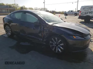 2024 Tesla Model 3 Long Range with VIN 5YJ3E1EB5RF788173, listed as a Copart auction lot 52053955 with 11,863 mi miles and Salvage Title. Bid and sale history available at DreamBid. Image 4.