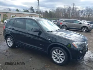 2015 BMW X3 xDrive28i with VIN 5UXWX9C58F0D49628, listed as a IAAI auction lot 41706127 with 99,982 mi miles. Bid and sale history available at carsss.com. Image 1.