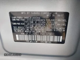2018 Subaru Forester z VIN JF2SJABC2JH463734, wystawiony jako IAAI lot #42222872 z przebiegiem 64 667 mil mil oraz . Historia ofert i sprzedaży dostępna na DreamBid. Obrazek 9.