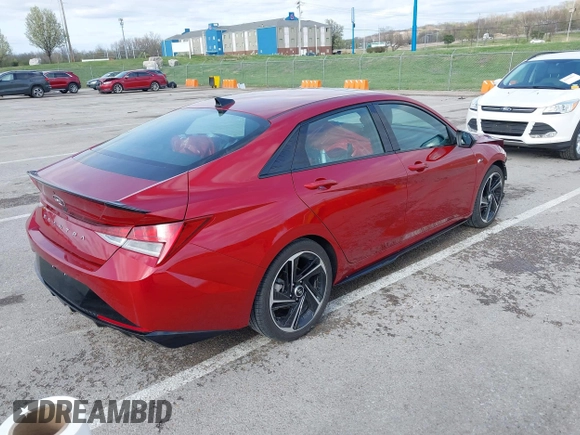 2023 Hyundai Elantra N Line z VIN KMHLR4AF8PU604133, wystawiony jako IAAI lot #41923605 z przebiegiem 60 288 mil mil oraz . Historia ofert i sprzedaży dostępna na DreamBid. Obrazek 4.
