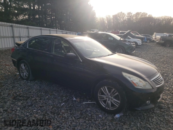 2012 Infiniti G25 x with VIN JN1DV6AR2CM860968, listed as a Copart auction lot 81557454 with 165,239 mi miles and Salvage Title. Bid and sale history available at DreamBid. Image 4.