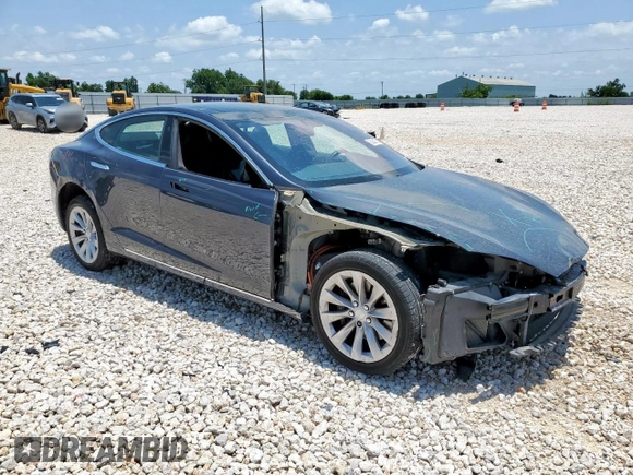 2017 Tesla Model S 60 with VIN 5YJSA1E15HF223354, listed as a Copart auction lot 60064725 with 60,403 mi miles and Salvage title. Bid and sale history available at DreamBid. Image 4.