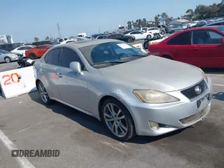 2007 Lexus IS 250 with VIN JTHBK262875038949, listed as a IAAI auction lot 42736588 with 131,160 mi miles and . Bid and sale history available at DreamBid. Image 1.