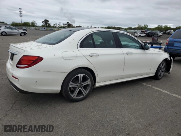 2018 Mercedes-Benz E 300 with VIN WDDZF4KB5JA383656, listed as a Copart auction lot 57108235 with 12,693 mi miles and Salvage title. Bid and sale history available at DreamBid. Image 3.