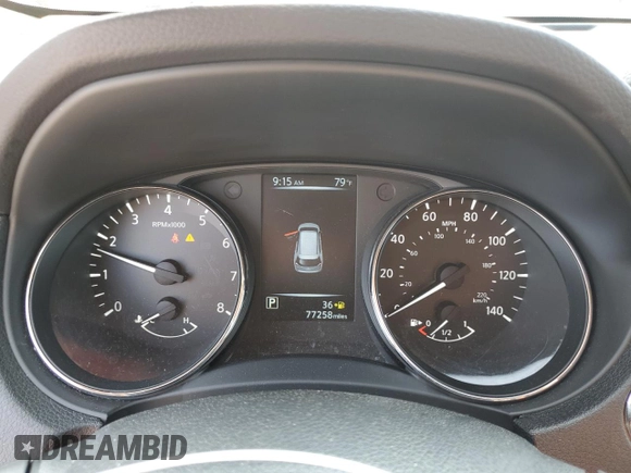 2017 Nissan Rogue SV with VIN 5N1AT2MV2HC858198, listed as a Copart auction lot 56589885 with 77,258 mi miles and Salvage title. Bid and sale history available at DreamBid. Image 9.