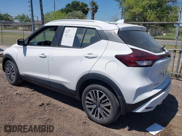 2023 Nissan Kicks SV with VIN 3N1CP5CV6PL481238, listed as a IAAI auction lot 42014768 with 28,555 mi miles and . Bid and sale history available at DreamBid. Image 3.