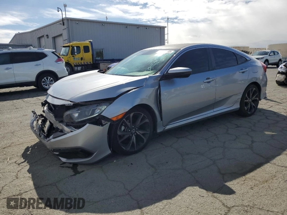 2020 Honda Civic Sedan Sport with VIN 19XFC2F80LE201662, listed as a Copart auction lot 47834565 with 96,261 mi miles and Salvage Title. Bid and sale history available at carsss.com. Image 1.
