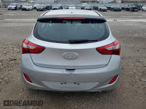 2014 Hyundai Elantra GT with VIN KMHD35LH8EU196479, listed as a Copart auction lot 61127244 with 0 mi miles and Salvage Title. Bid and sale history available at carsss.com. Image 6.