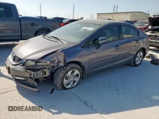 2014 Honda Civic Sedan LX with VIN 19XFB2F59EE057461, listed as a Copart auction lot 53430745 with 163,586 mi miles and Salvage Title. Bid and sale history available at carsss.com. Image 1.