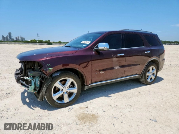 2012 Dodge Durango Citadel with VIN 1C4SDHET0CC120012, listed as a Copart auction lot 60443145 with 179,772 mi miles and Salvage title. Bid and sale history available at DreamBid. Image 1.