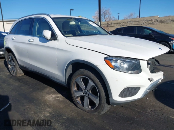 2018 Mercedes-Benz GLC with VIN WDC0G4JB3JV057181, listed as a IAAI auction lot 41830402 with 74,534 mi miles. Bid and sale history available at carsss.com. Image 1.
