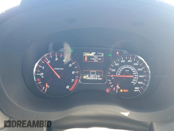2020 Subaru WRX Premium with VIN JF1VA1B68L9813098, listed as a Copart auction lot 56352305 with 65,543 mi miles and Salvage title. Bid and sale history available at DreamBid. Image 9.