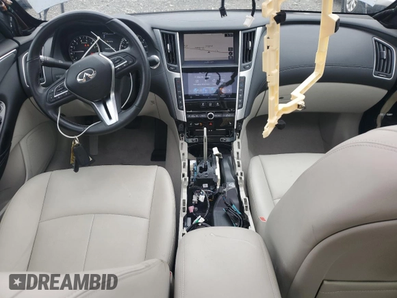 2020 Infiniti Q50 Luxe with VIN JN1EV7AP8LM208073, listed as a Copart auction lot 60069265 with 21,787 mi miles and Salvage title. Bid and sale history available at DreamBid. Image 8.