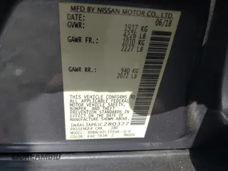 2018 Nissan Altima 2.5 SR with VIN 1N4AL3AP6JC280327, listed as a IAAI auction lot 41962816 with 102,444 mi miles. Bid and sale history available at carsss.com. Image 9.