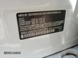 2018 BMW 5 Series 530e with VIN WBAJA9C55JG623083, listed as a Copart auction lot 55872524 with 90,222 mi miles and Non repairable. Bid and sale history available at DreamBid. Image 12.