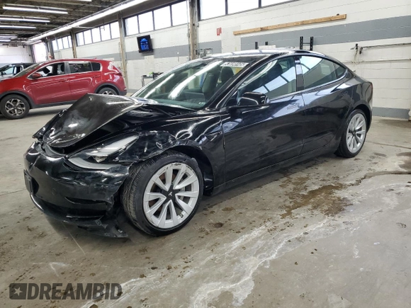 2023 Tesla Model 3 with VIN 5YJ3E1EA5PF439017, listed as a Copart auction lot 53694145 with 73,875 mi miles and Salvage Title. Bid and sale history available at DreamBid. Image 1.