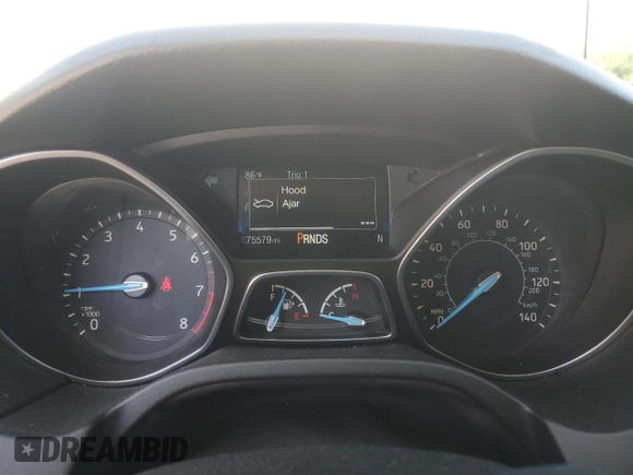 2018 Ford Focus Titanium with VIN 1FADP3N24JL326253, listed as a Copart auction lot 57757835 with 75,579 mi miles and Salvage title. Bid and sale history available at DreamBid. Image 9.