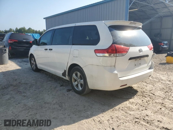 2012 Toyota Sienna with VIN 5TDZK3DC4CS204325, listed as a Copart auction lot 70357864 with 57,665 mi miles and Salvage Title. Bid and sale history available at carsss.com. Image 2.