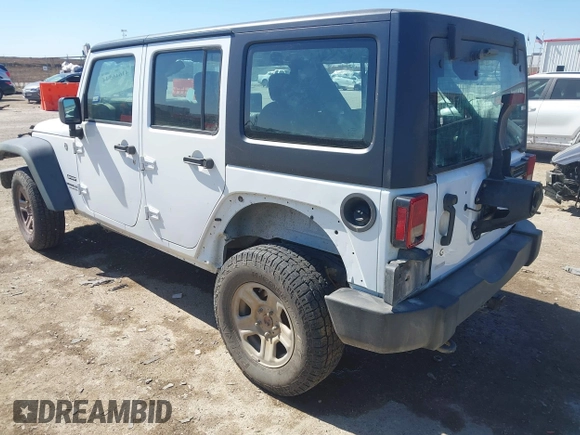 2016 Jeep Wrangler Unlimited Sport RHD with VIN 1C4BJWKG8GL307220, listed as a IAAI auction lot 41646544 with 201,199 mi miles and . Bid and sale history available at DreamBid. Image 3.