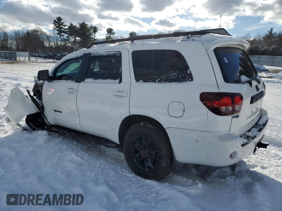 2021 Toyota Sequoia TRD Pro with VIN 5TDEY5B16MS183683, listed as a Copart auction lot 41399935 with 0 mi miles and Salvage Title. Bid and sale history available at carsss.com. Image 2.