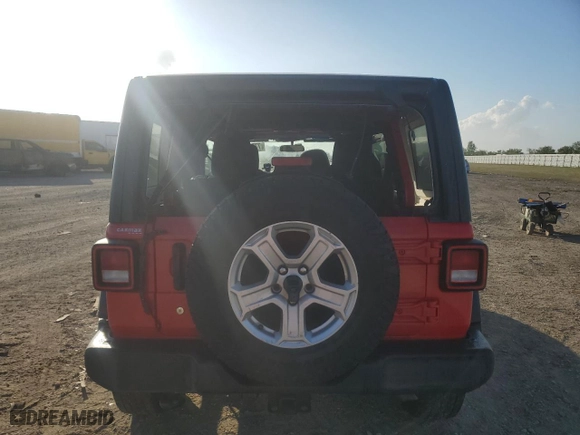 2018 Jeep Wrangler Unlimited Sport with VIN 1C4HJXDG4JW273859, listed as a Copart auction lot 77778124 with 93,984 mi miles and Salvage Title. Bid and sale history available at carsss.com. Image 6.