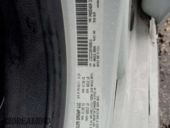 2015 Chrysler 200 C with VIN 1C3CCCCG9FN509616, listed as a Copart auction lot 51750365 with 55,874 mi miles and Salvage Title. Bid and sale history available at carsss.com. Image 14.