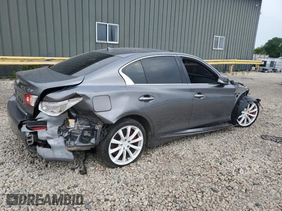 2017 Infiniti Q50 Red Sport 400 with VIN JN1FV7ARXHM870766, listed as a Copart auction lot 59943005 with 90,672 mi miles and Non repairable. Bid and sale history available at DreamBid. Image 3.