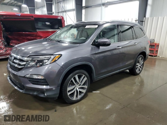 2017 Honda Pilot Touring with VIN 5FNYF6H98HB054733, listed as a Copart auction lot 51088595 with 87,293 mi miles and Salvage Title. Bid and sale history available at carsss.com. Image 1.