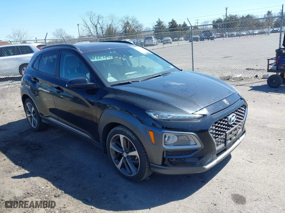2018 Hyundai Kona Ultimate with VIN KM8K5CA50JU118013, listed as a IAAI auction lot 41863926 with 138,772 mi miles. Bid and sale history available at carsss.com. Image 1.