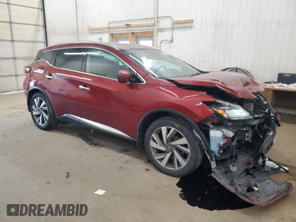 2019 Nissan Murano SL with VIN 5N1AZ2MS7KN114631, listed as a Copart auction lot 49160535 with 96,360 mi miles and Salvage Title. Bid and sale history available at DreamBid. Image 4.