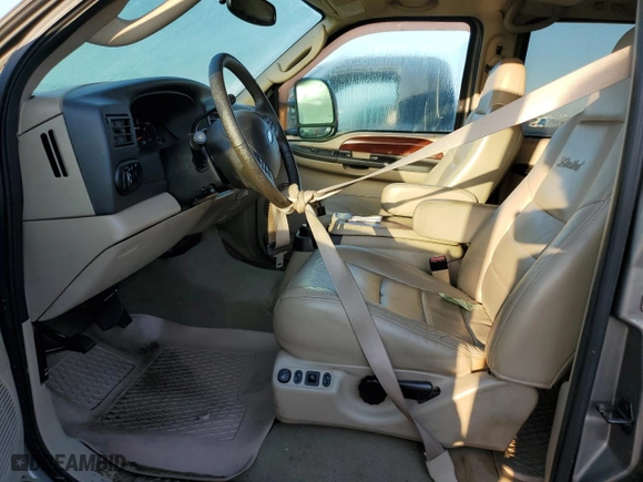 2005 Ford Excursion Limited with VIN 1FMSU43P65EA57791, listed as a Copart auction lot 75117214 with 0 mi miles and Salvage Title. Bid and sale history available at carsss.com. Image 7.