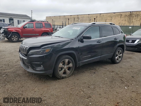 2021 Jeep Cherokee Latitude Lux with VIN 1C4PJLMX4MD144508, listed as a Copart auction lot 55473625 with 65,842 mi miles and Salvage title. Bid and sale history available at DreamBid. Image 1.
